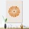 Designart - Minimal Orange Radiant Sun I - Modern Canvas Wall Art Print